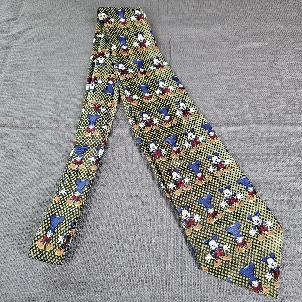 Mickey unlimited Multi Colored Front And Back‎ Of Mickey Pattern Men's Tie